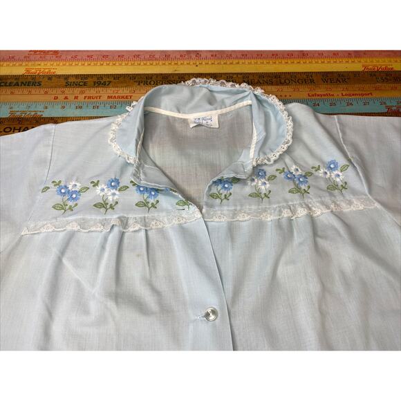 Vintage PHILMAID Two Piece PAJAMA SET SIZE 36 Embroidered M/ L Daisy Women’s - Picture 9 of 16